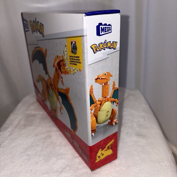 MATTEL MEGA CONSTRUX Pokemon Charizard with POKE BALL PIN 222 Pieces Sealed NEW - Picture 4 of 12